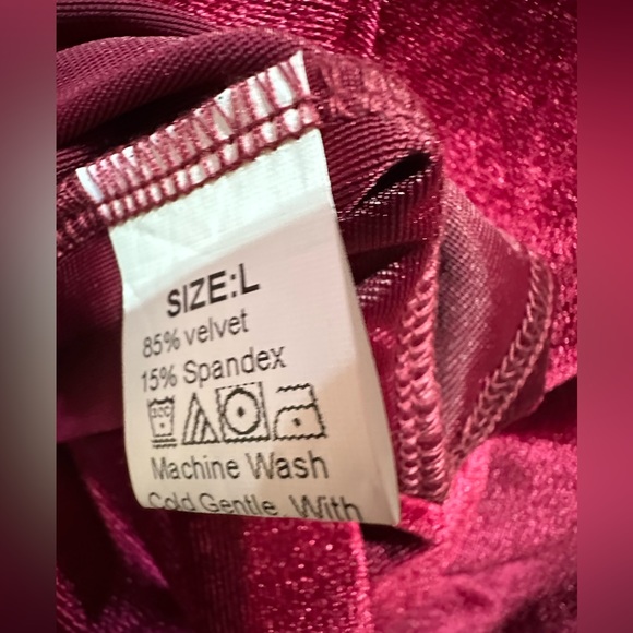 NWOT Deep V Neck Velvet Midi Dress Size Large - Picture 4 of 4